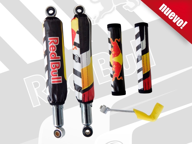 Kit Cubre Amortiguador RED BULL + Cubre Barral + Capuchón Cambios