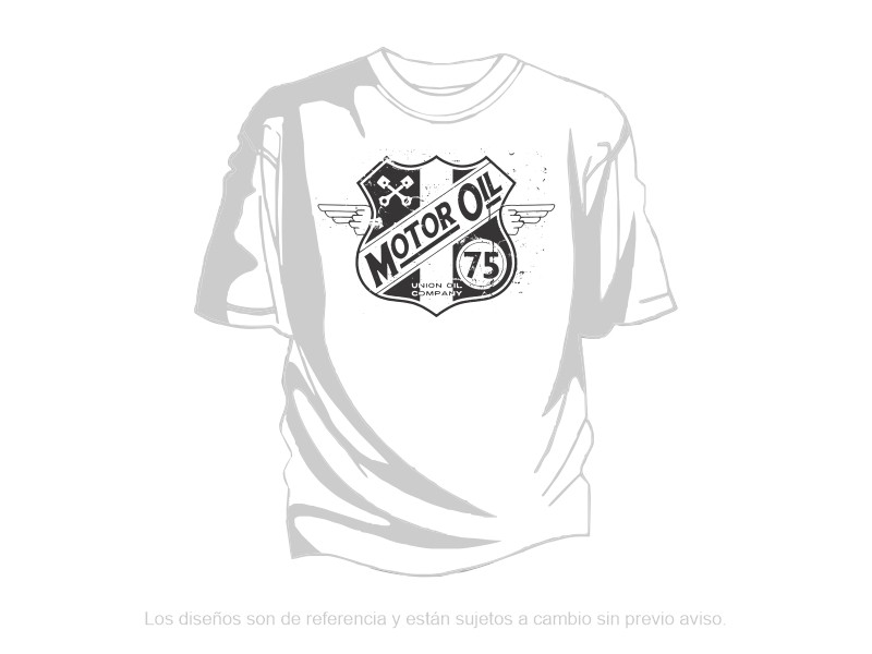 Remera Estampada MOTOR OIL Blanca