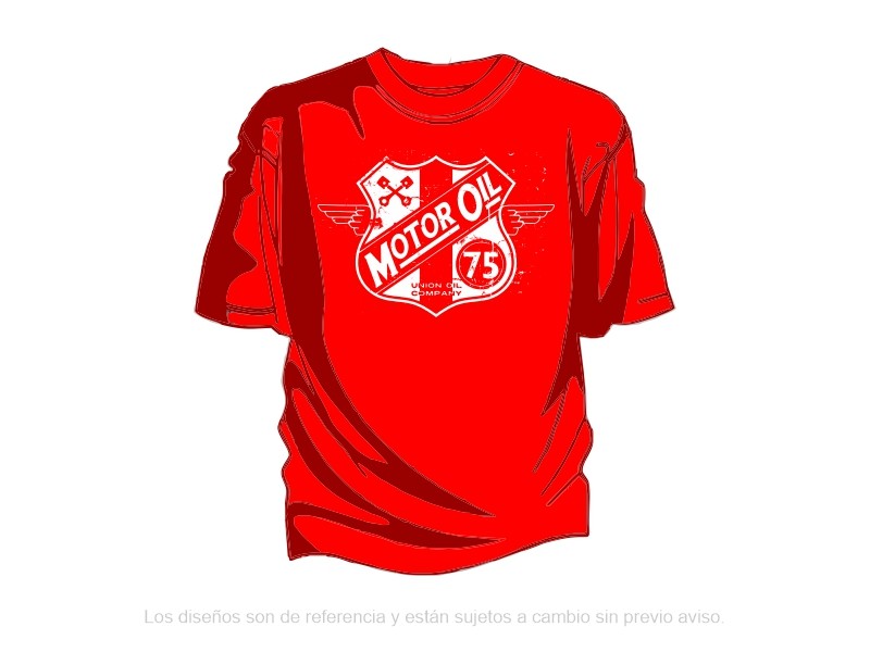 Remera Estampada MOTOR OIL Roja