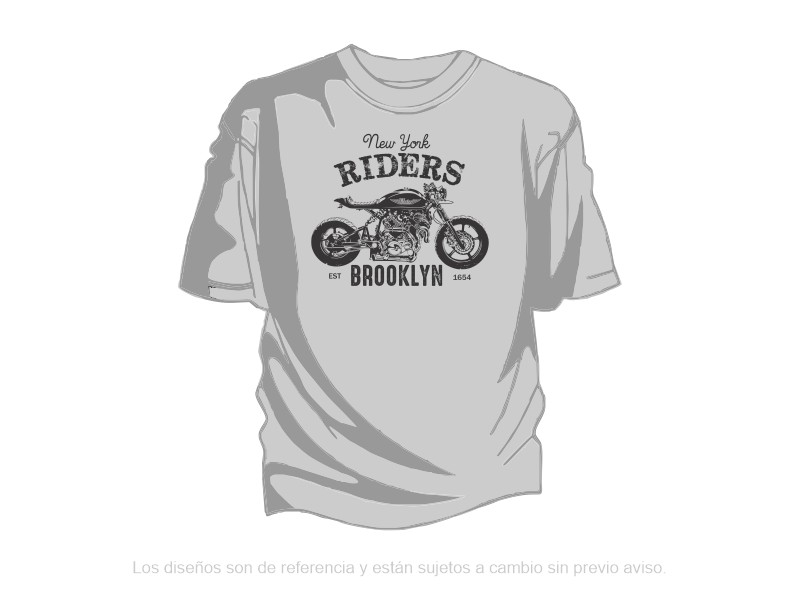 Remera Estampada RIDERS Gris