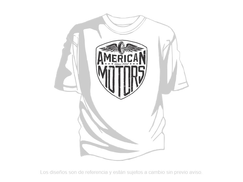 Remera Estampada AMERICAN MOTORS Blanca