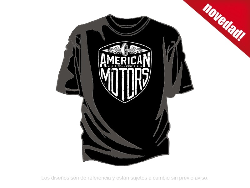 Remera Estampada AMERICAN MOTORS Negra