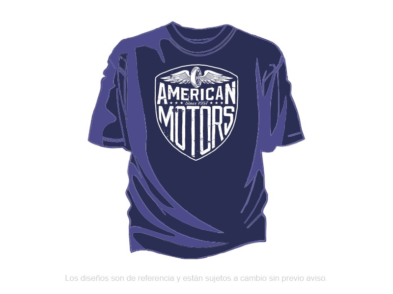 Remera Estampada AMERICAN MOTORS Azul