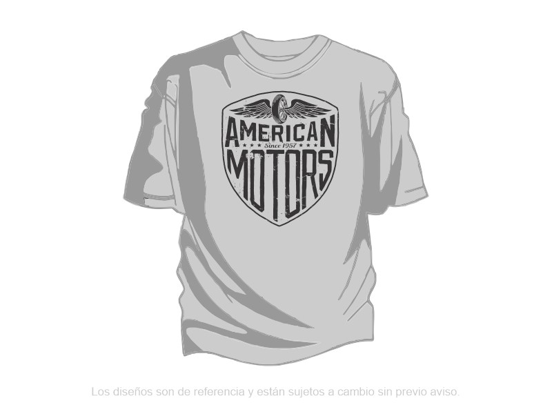 Remera Estampada AMERICAN MOTORS Gris