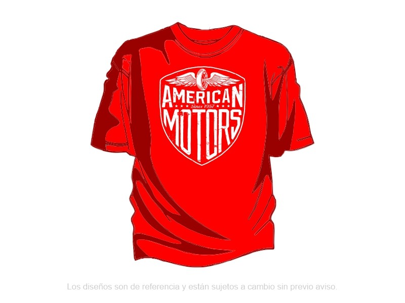 Remera Estampada AMERICAN MOTORS Rojo