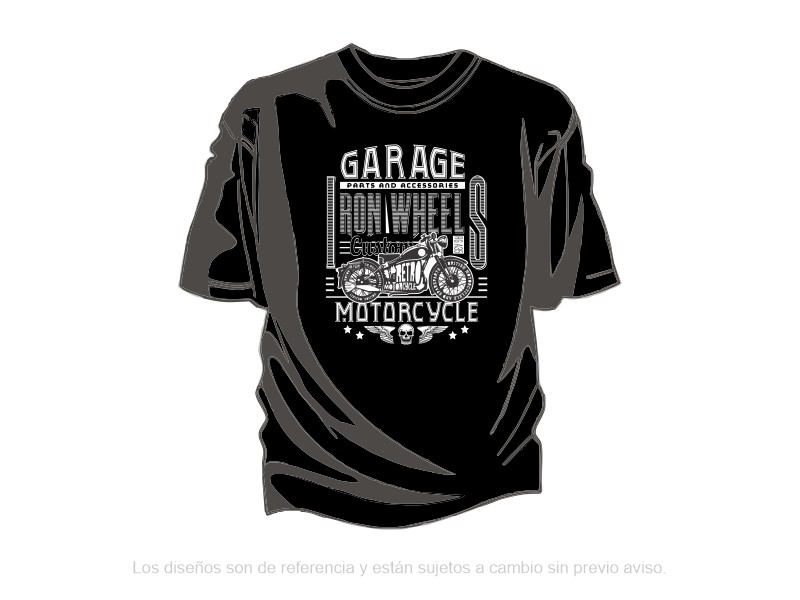 Remera Estampada CUSTOM GARAGE Negra