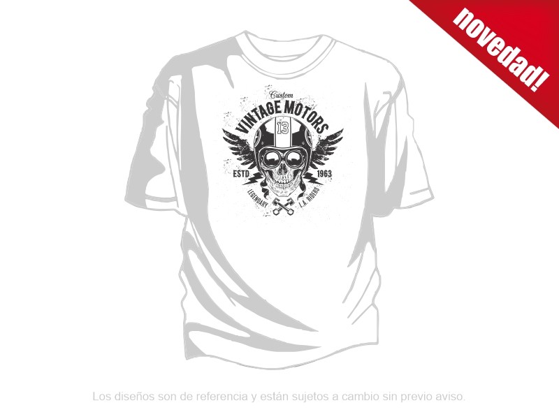 Remera Estampada VINTAGE MOTORS Blanca