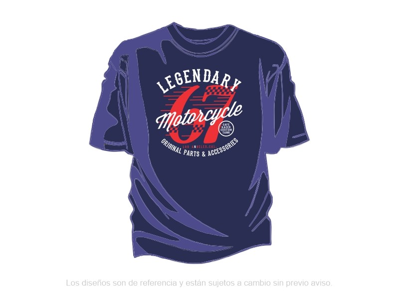 Remera Estampada LEGENDARY MOTORCYCLE Azul